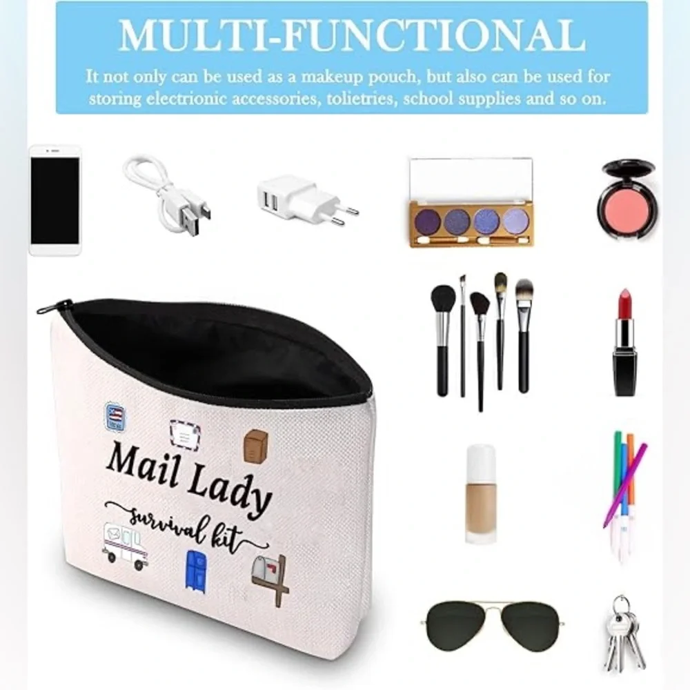 GJTIM women’s Mail Lady Survival Kit Graphic Makeup Bag
